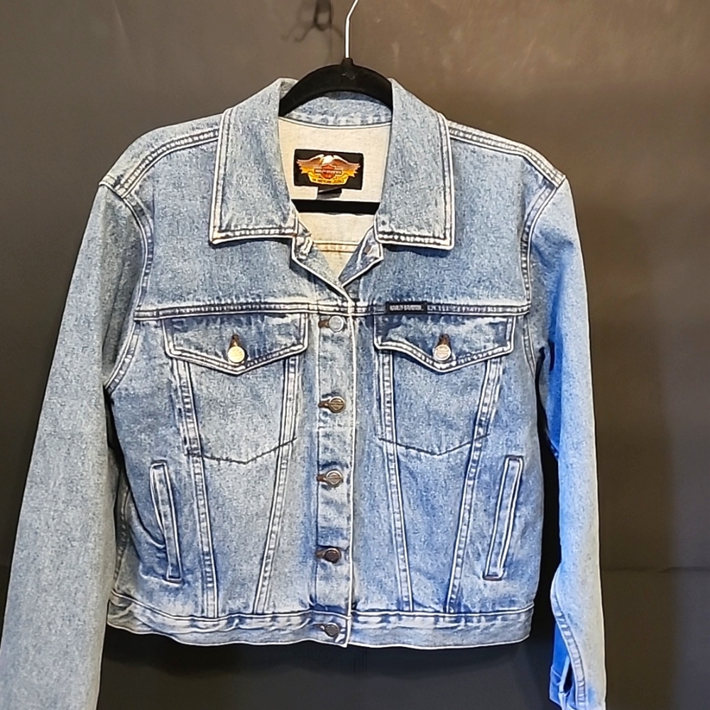 (214) Men's vintage Harley-Davidson Denham jacket size medium.